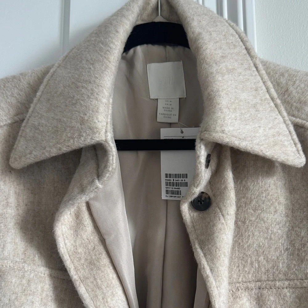 H&M Cream Wool Coat - Picture 4 of 12